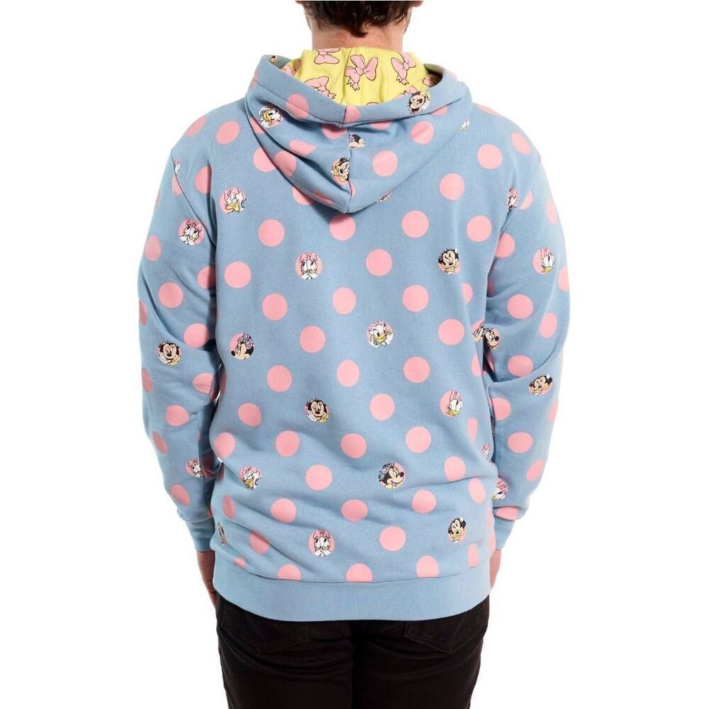 NWT Loungefly Disney Minnie Mouse Medium Pastel Polka Dots French Terry Hoodie - Picture 13 of 15
